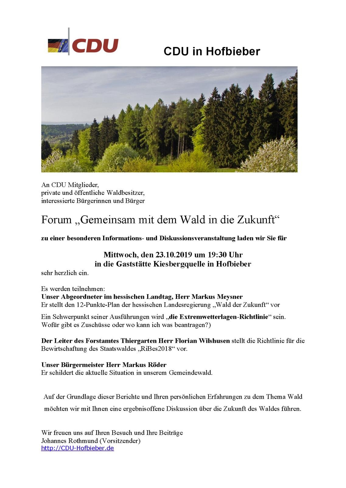 „Gemeinsam mit dem Wald in die Zukunft“