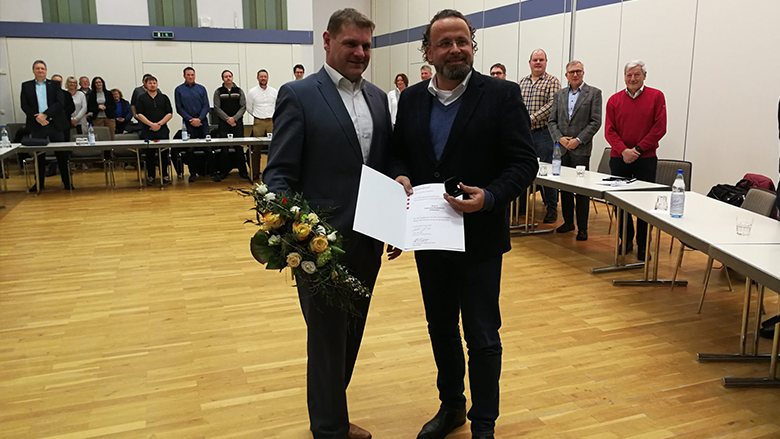 Verleihung des Ehrenbriefes an Johannes Rothmund